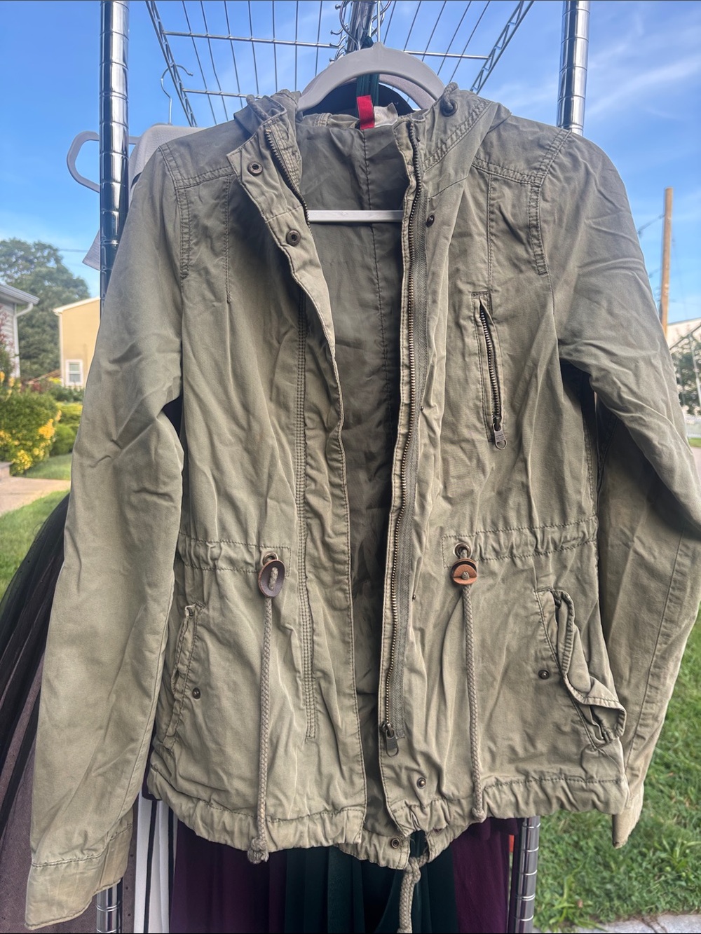 Divided Men's Hooded Field Jacket in Olive